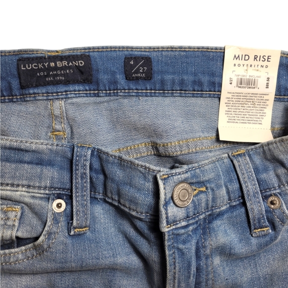 Lucky Brand Mid Rise Boyfriend Sienna 4/27A Ankle - Picture 8 of 9